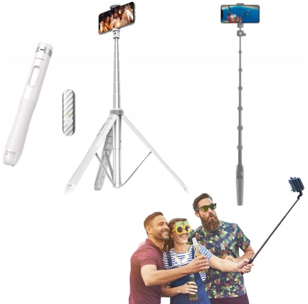 Designerski Selfie Stick + Statyw do telefonu w jednym marki Atumtek