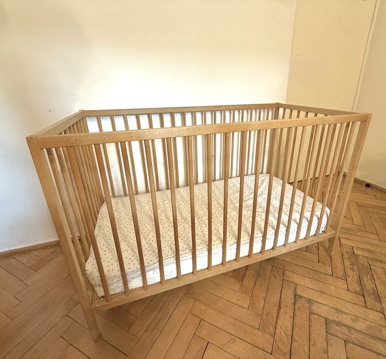 Ikea Sniglar łóżeczko 120x60 ikea dzieciece niemowlece drewniane buk