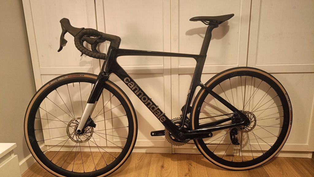 Cannondale Supersix Evo 2023,pomiar mocy, rozmiar 54 Rival 2x12 AXS