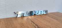 Polerowany napis TURBO 36x4cm stal nierdzewna 3mm lustro Ursus Zetor