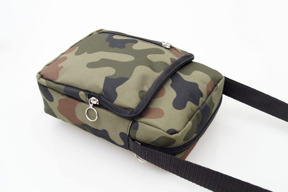 SASZETKA męska materiałowa torba z paskiem na ramię V295 moro