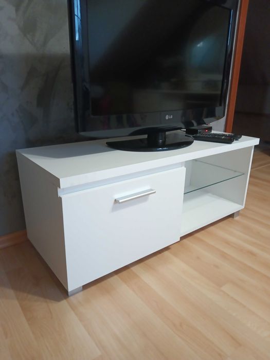 mała szafka biała lakierowana komoda rtv jak nowa 100x42