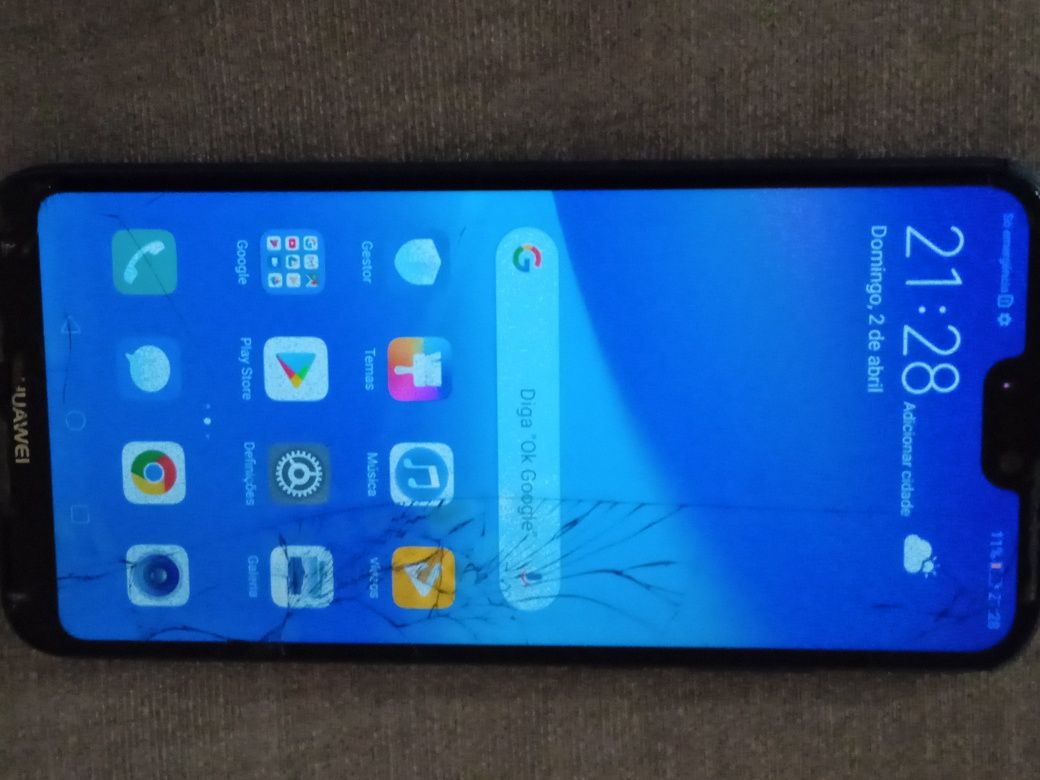 Huawei p20 lite danificado no ecrã