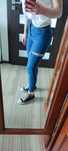 Spodnie jeansy rurki granatowe S 36 Bershka