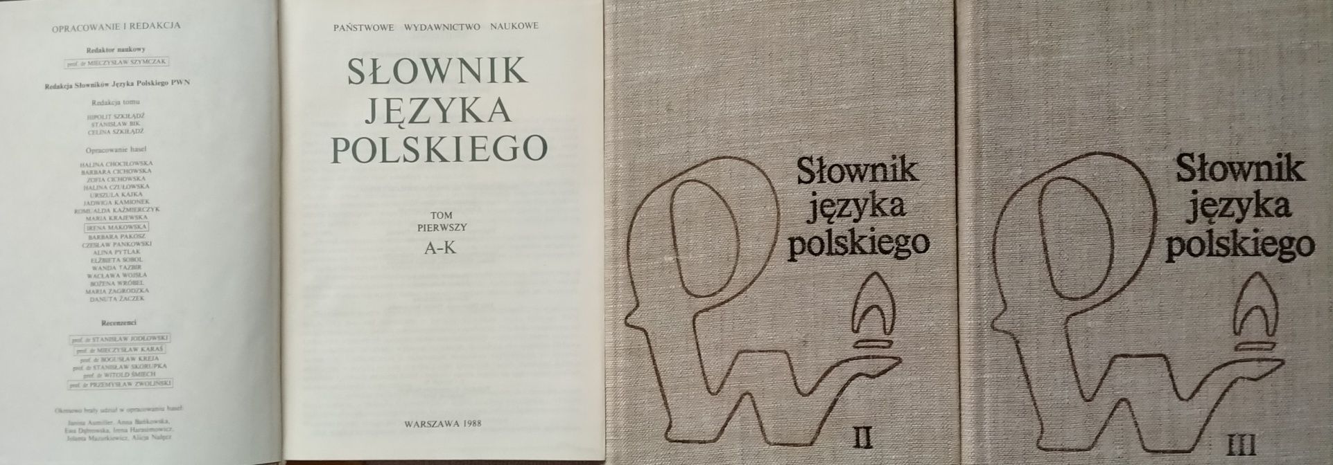 Słownik języka polskiego III tomy