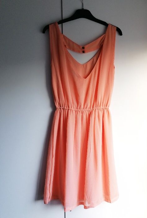 Vestido Curto Laranja Coral Lefties