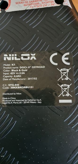 Deskorolka elektryczna NILOX K7 DOC + OFFROAD Hoverboard 8"