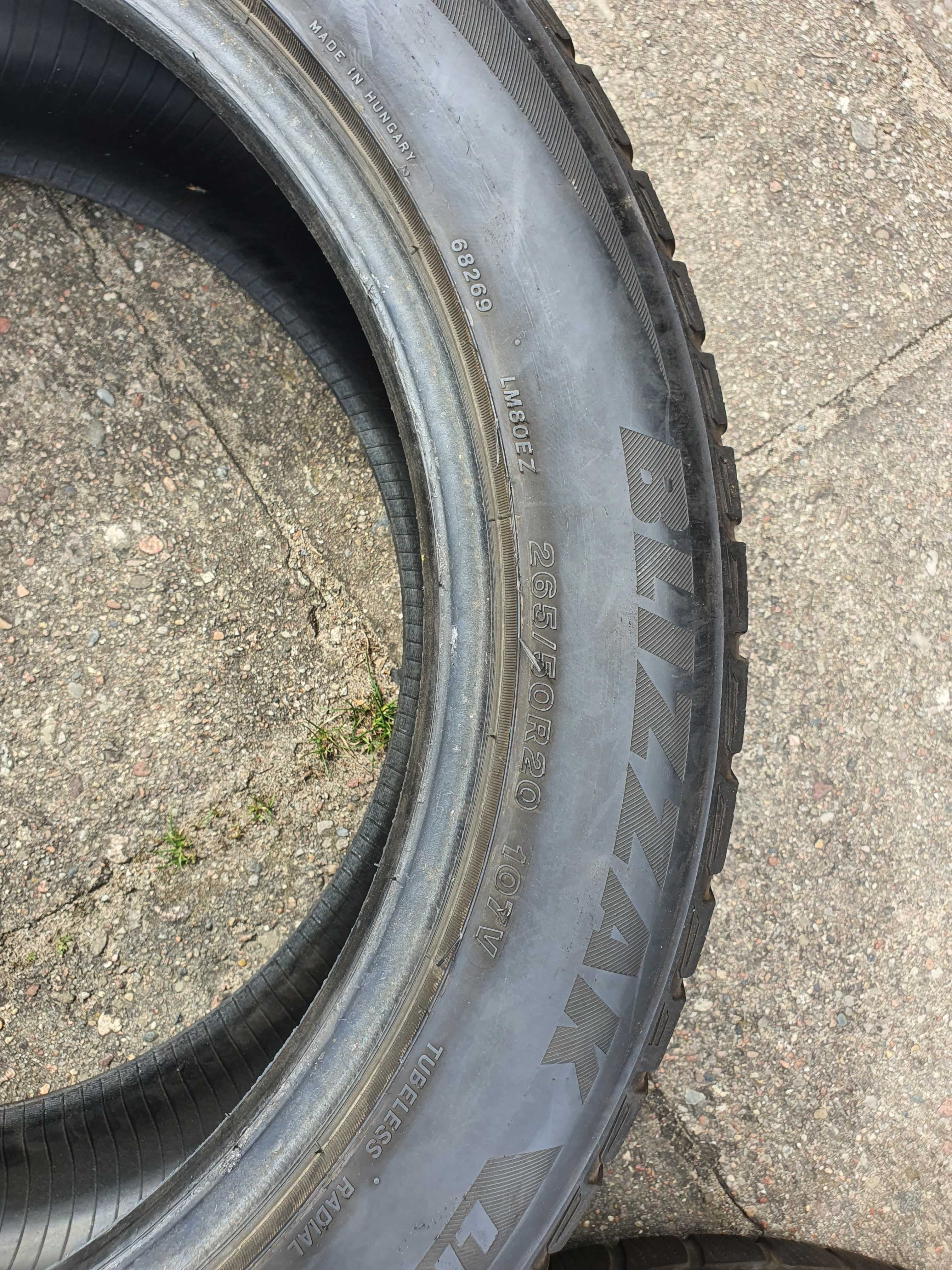 Opony BRIDGESTONE BLIZZAK LM-80 265/50R20 107V zimowe doskonałe 2szt