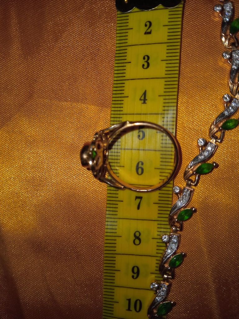 Антикварний золотий набір браслет і каблучка раритетні