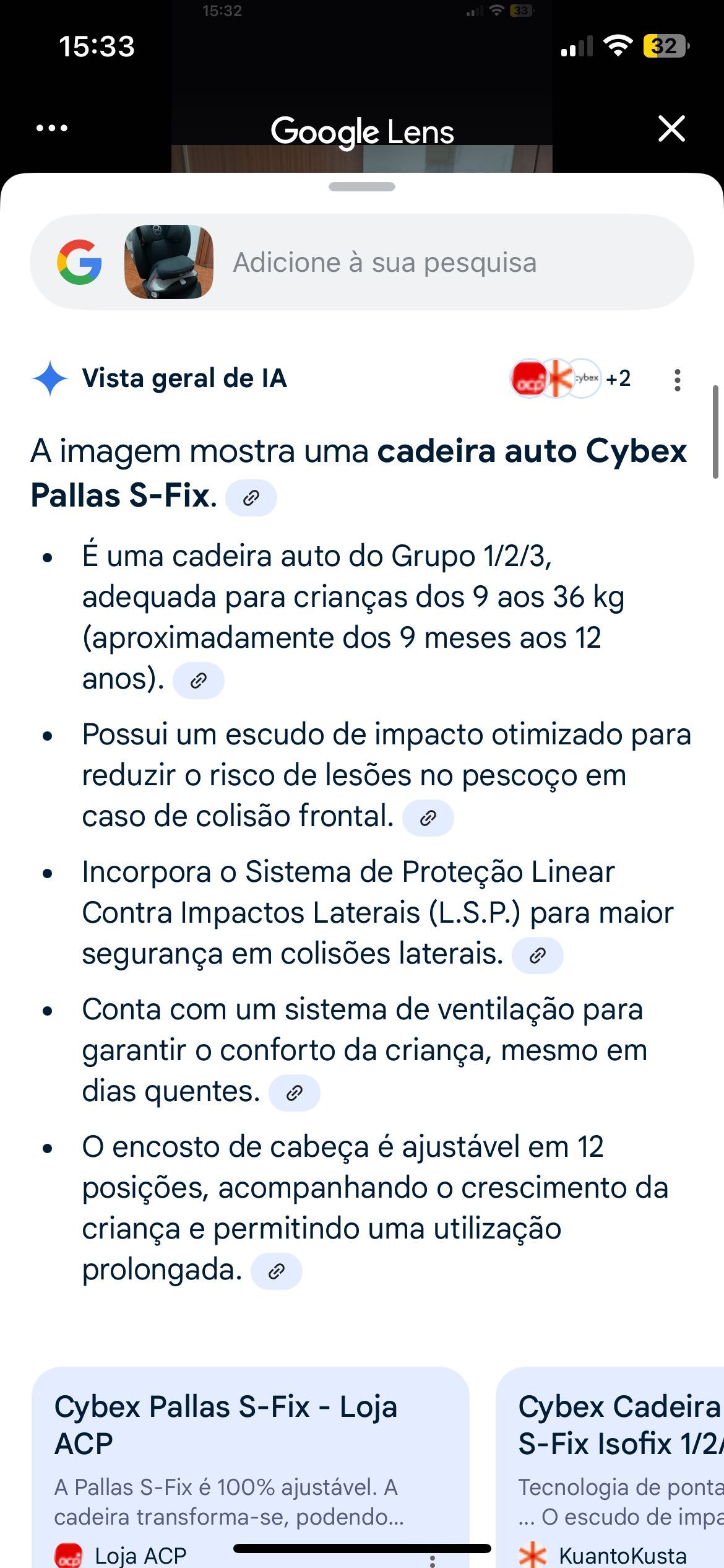 Cadeira auto cybex