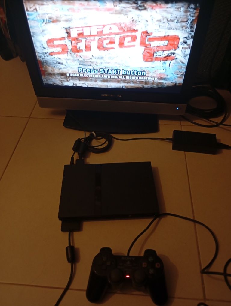 Ps2 Slim com selo e fifa street