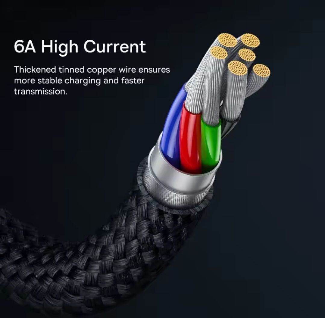 Baseus USB C 100W szybkie ładowanie Inteligentny kabel czarny