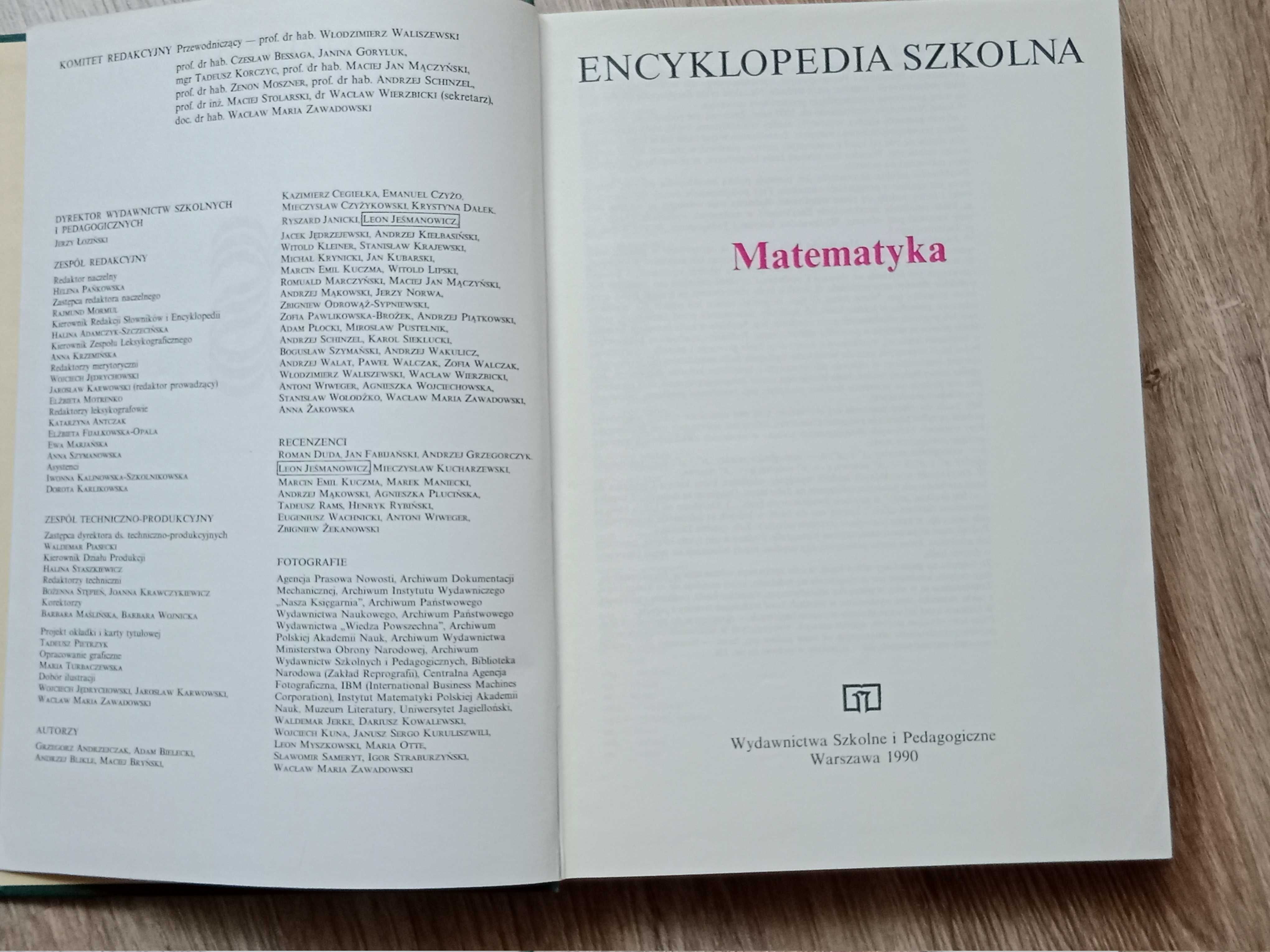 Encyklopedia szkolna MATEMATYKA wyd 1990