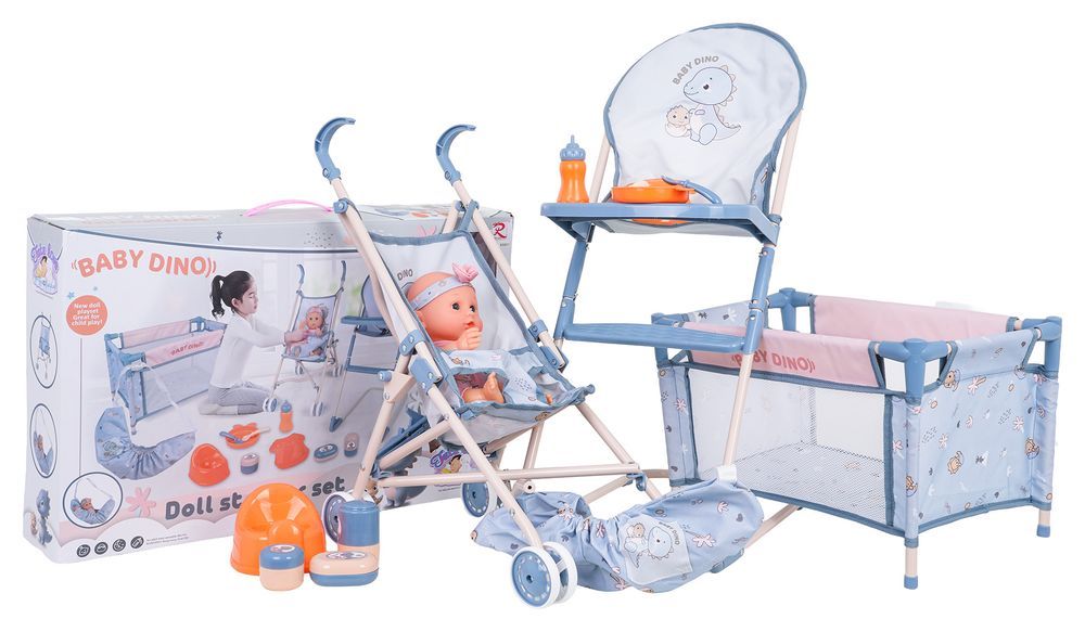 Mega Zestaw Dinuś Z Lalką + Akcesoria