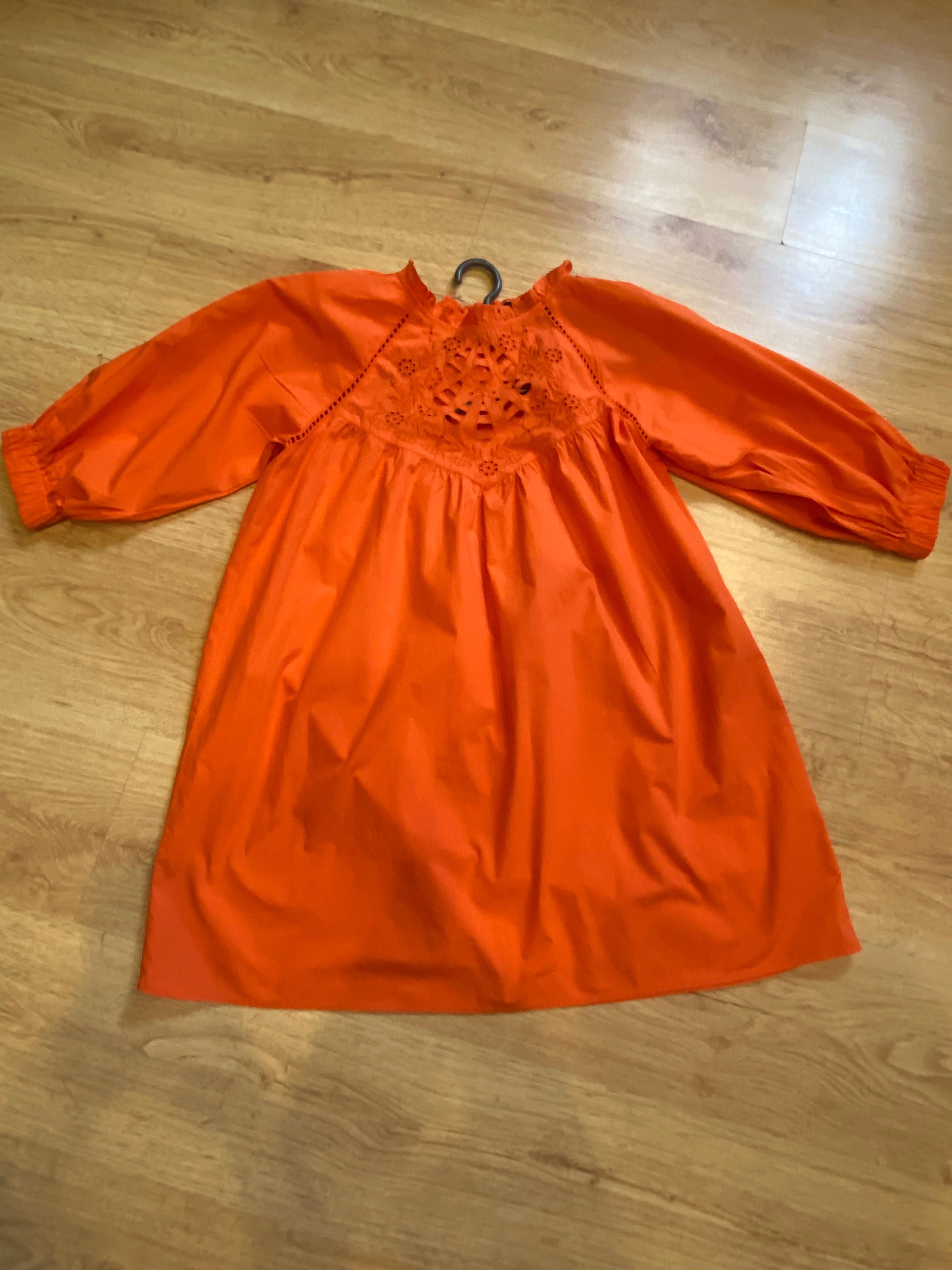 Шикарное оранжевое платье Zara