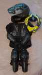 Zestaw motocross kids kask zbroja stabilizator