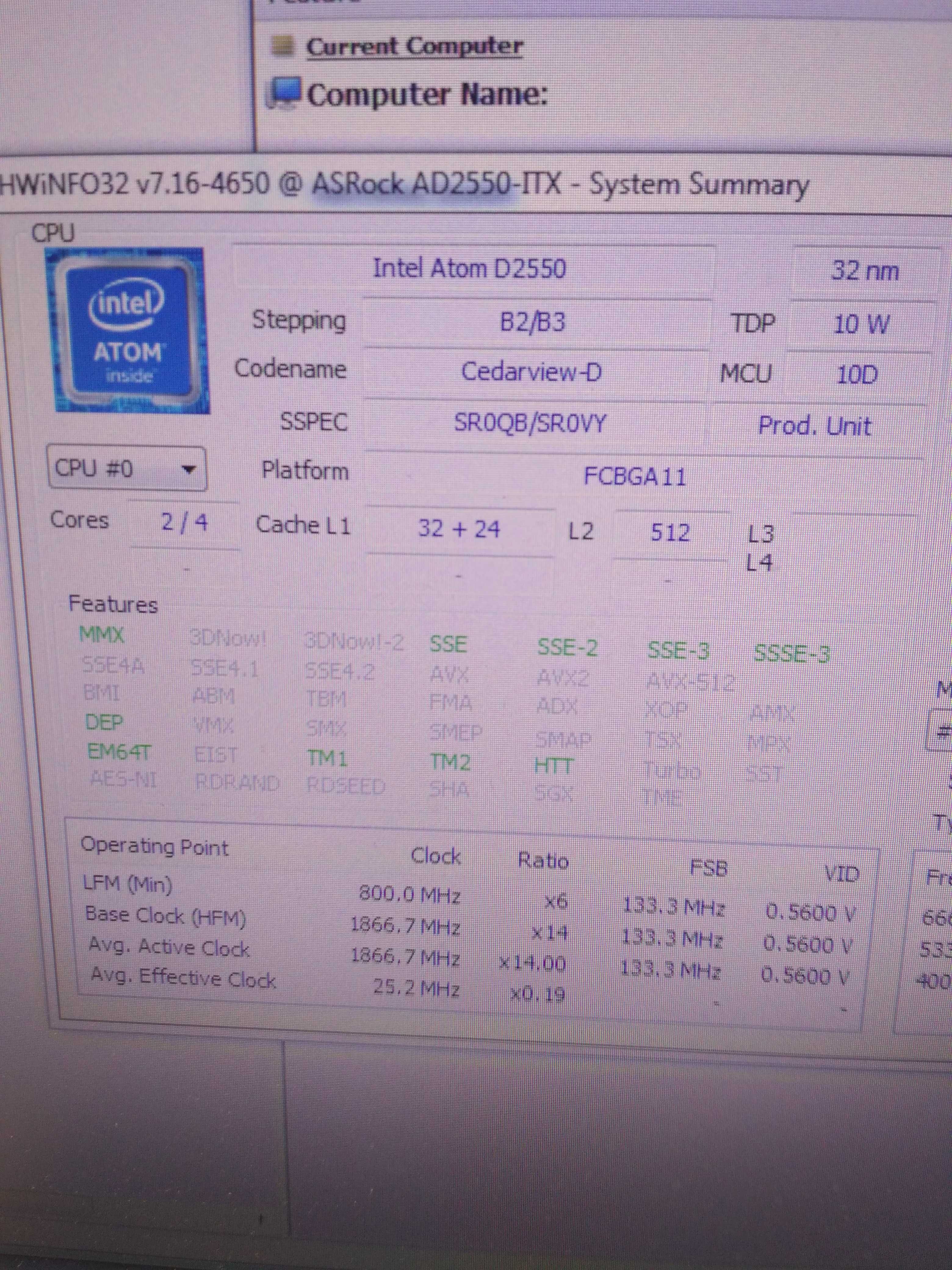 Komputer Asus Terminator 2, ASRock AD2550, Win10