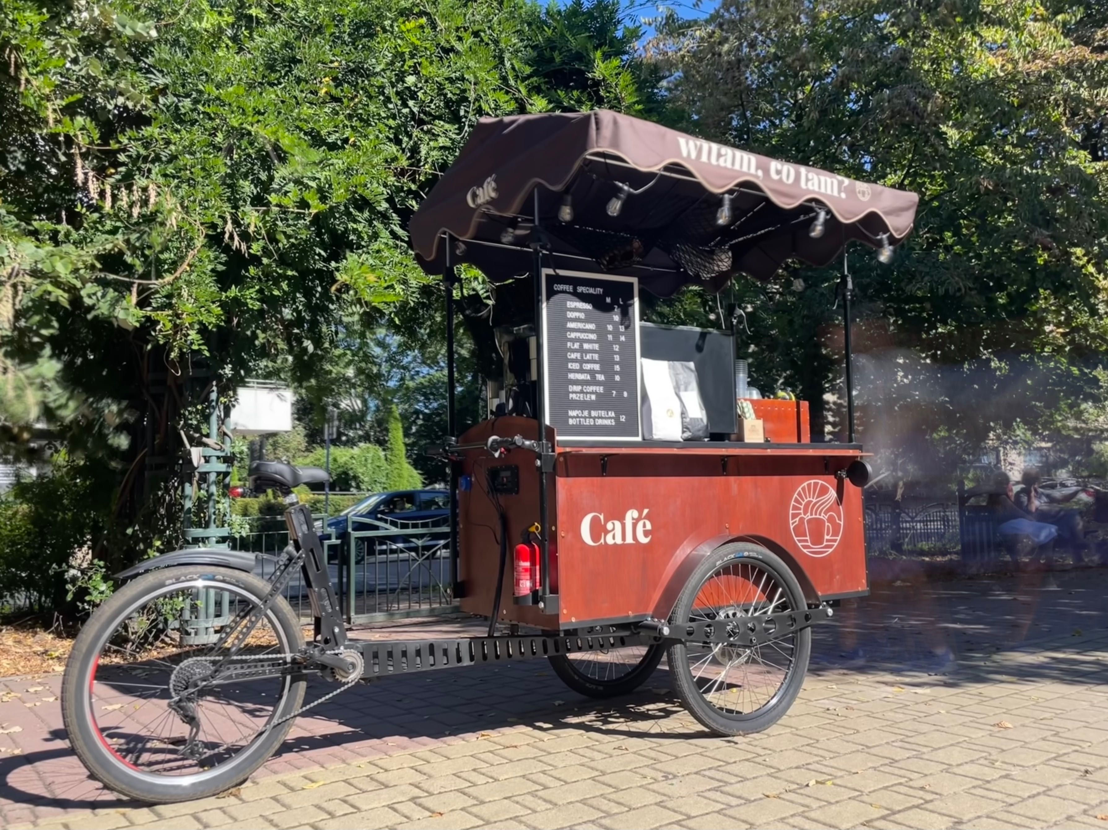 Rower Gastronomiczny - Mobilna Kawiarnia - Wózek Z Kawa