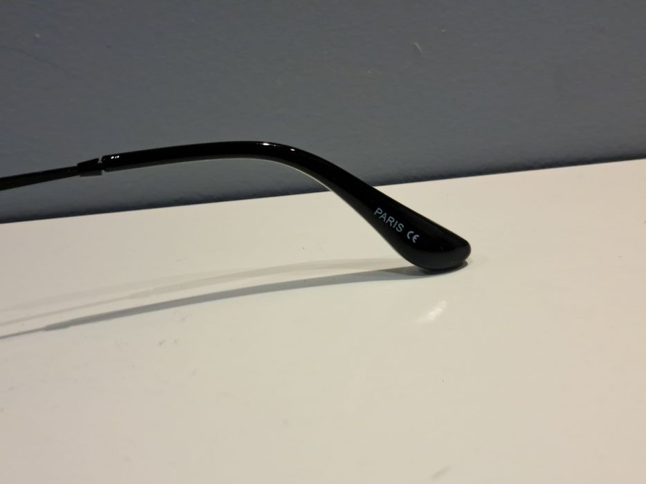 MIU MIU czarne nowe damskie okulary zerówki oprawki stalowe jajeczka