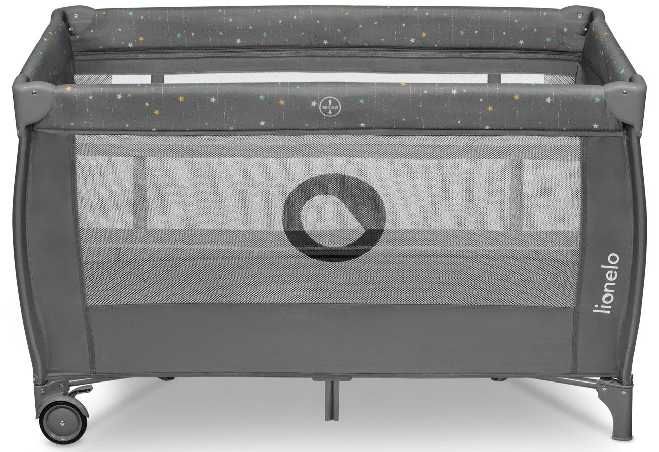 łóżeczko turystyczne dwupoziomowe lionelo stefi plus grey multicolor