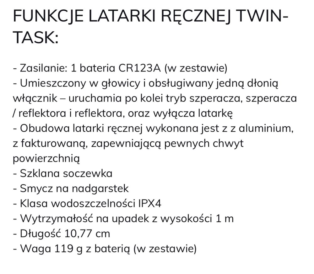 Latarka ręczna streamlight twean task NOWA - 2 szt