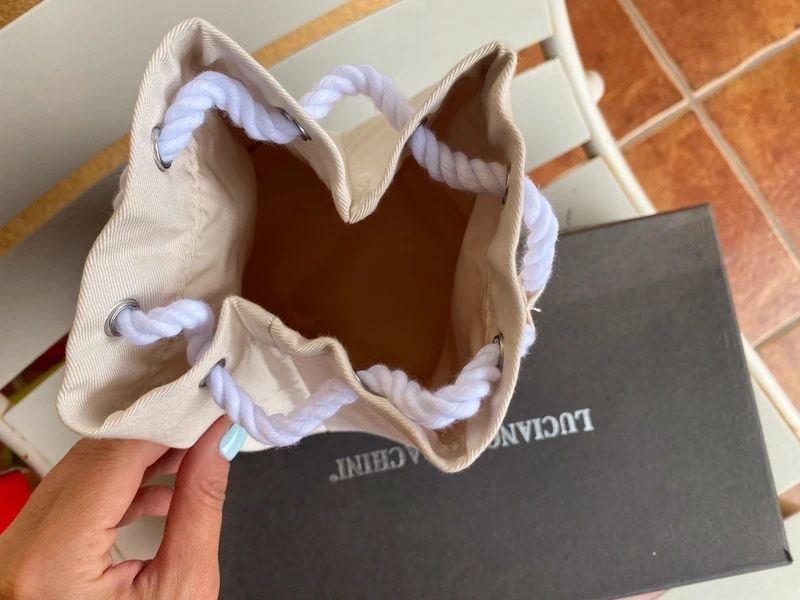 Christian Dior CD Woreczek worek kosmetyczka torebka nude ekri lyocell