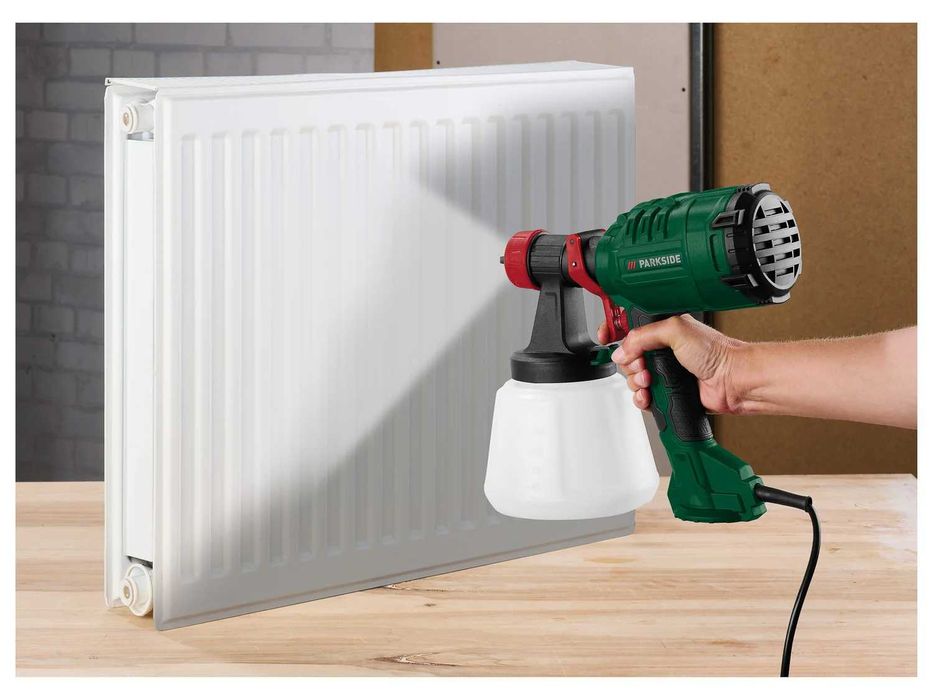 Parkside PISTOLET NATRYSKOWY 450 W 4 DYSZE 1,2L pojemnik najnowszy