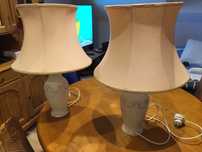 Lampki nocne lampy porcelana angielskie zdobione abazur