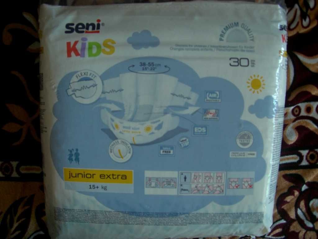 Продам детские подгузники Seni Kids, junior extra