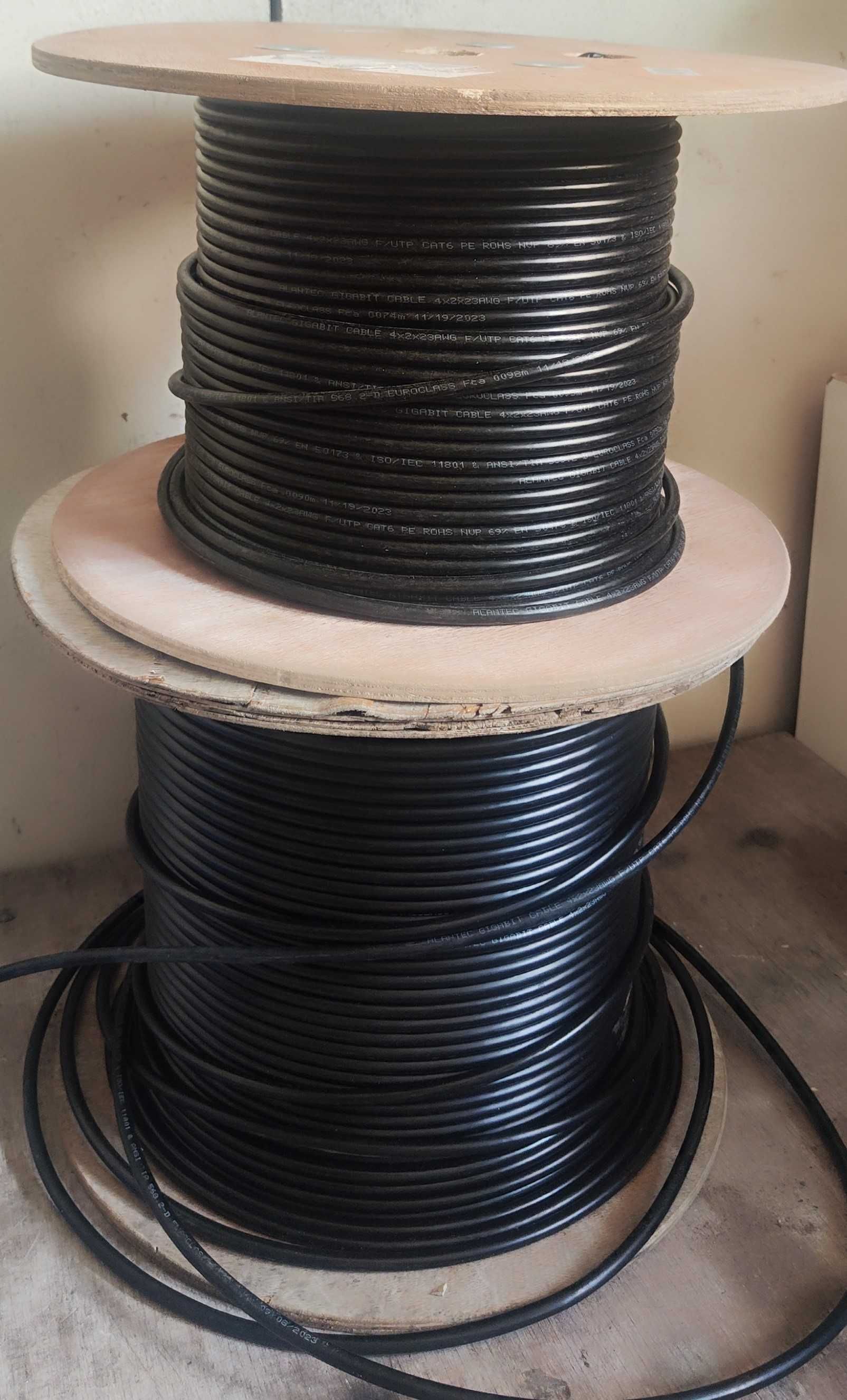 Kabel F/UTP kat.6,PE zewnętrzny żelowany, Fca 4x2x23 AWG,