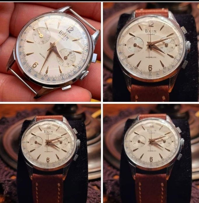 Na sprzedaż chronograf Ticin ze złotymi wskazówkami na Valiolux 92