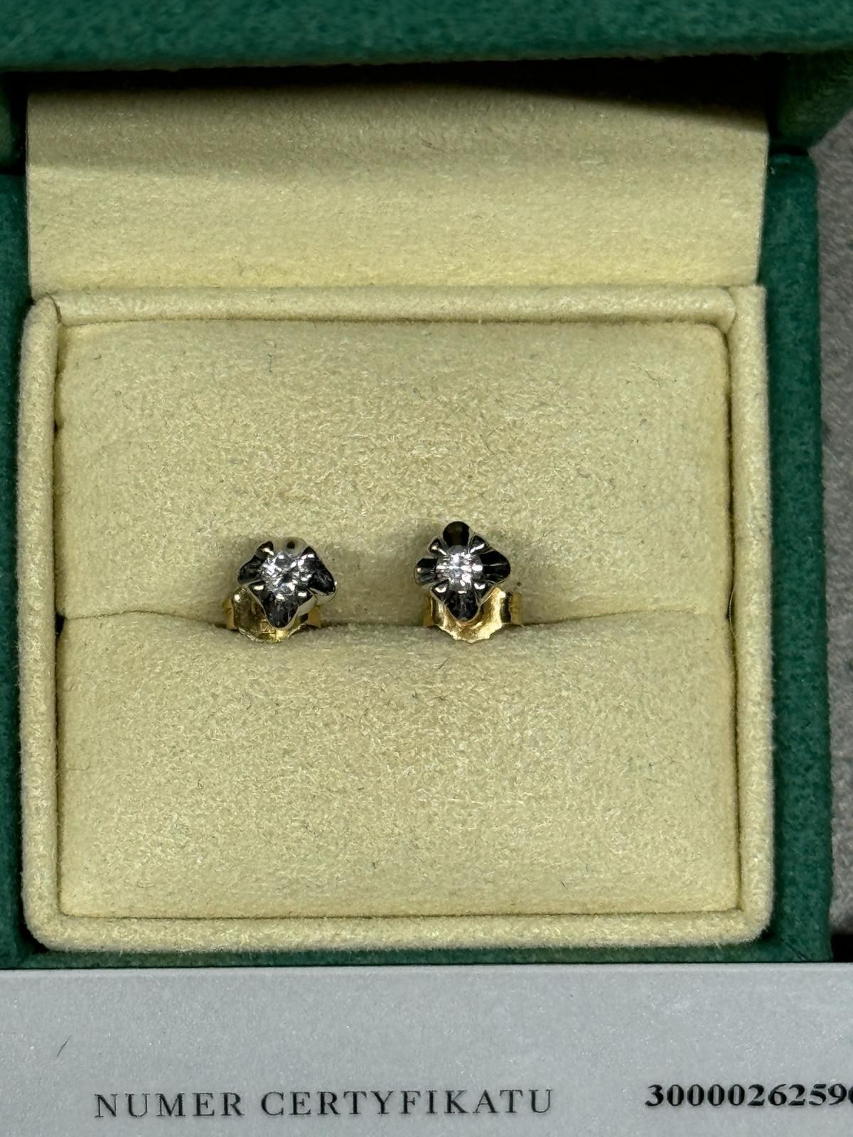 Złoto i Diamenty certyfikowane - Komplet biżuterii YES - 3-częściowy