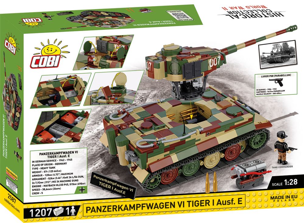 Klocki cobi 2587 czołg PZKPFW VI TIGER I AUSF.E EX.