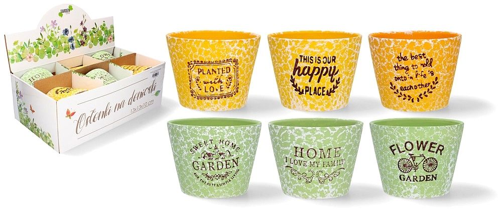 Osłonka ceramiczna doniczka na kwiaty zioła ogród balkon taras