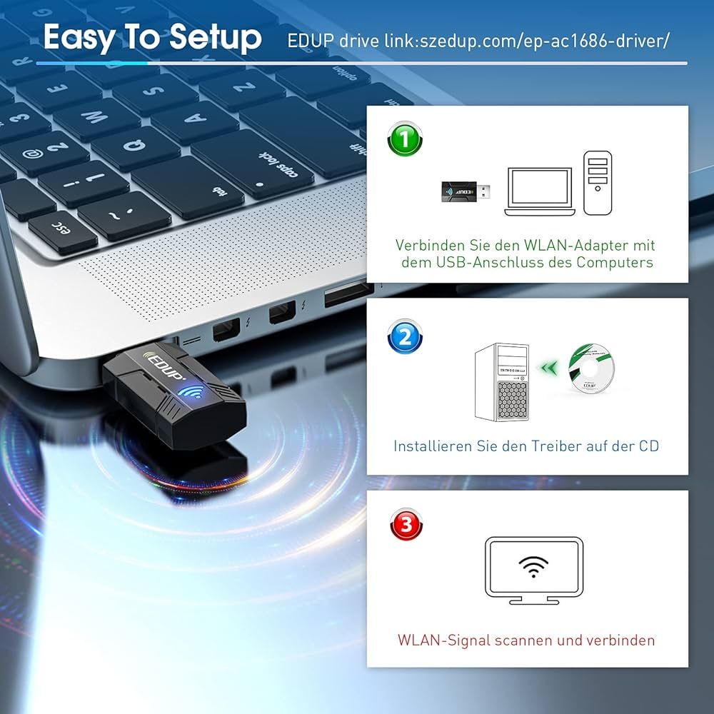 Adapter USB WLAN, 1300 Mbit/s