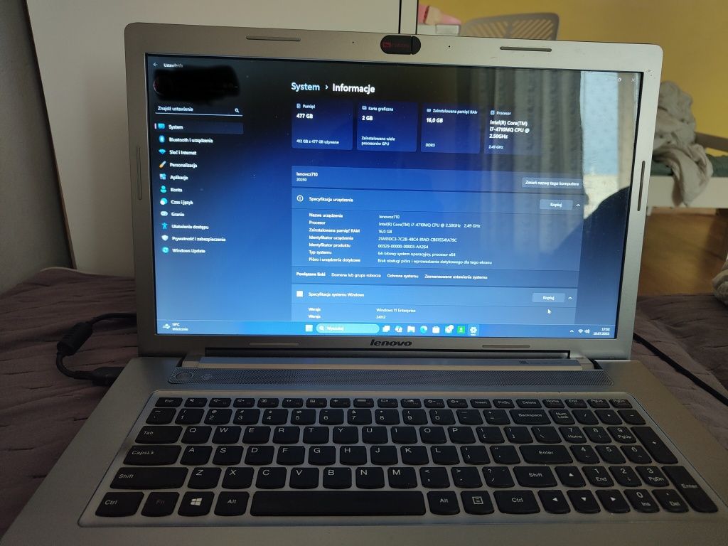 Lenovo Z710 16/500 ssd jbl