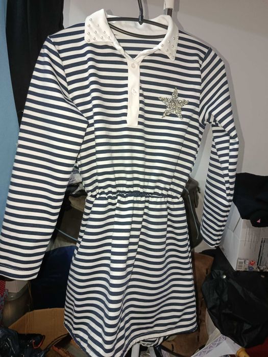 Vestido menina  de riscas outono inverno