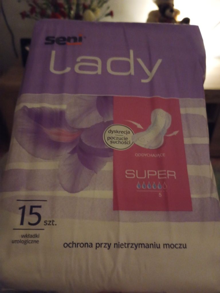 Seni Lady Super - Wkładki Urolog 15szt. Nowe Gratis