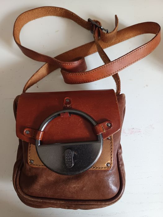 Bolsa couro unisexo marca" Diesel" original em couro