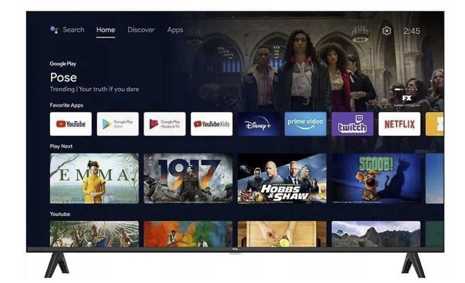Telewizor TCL 40S5400: Full HD 60 Hz, Smart TV: Android TV,  Wifi
