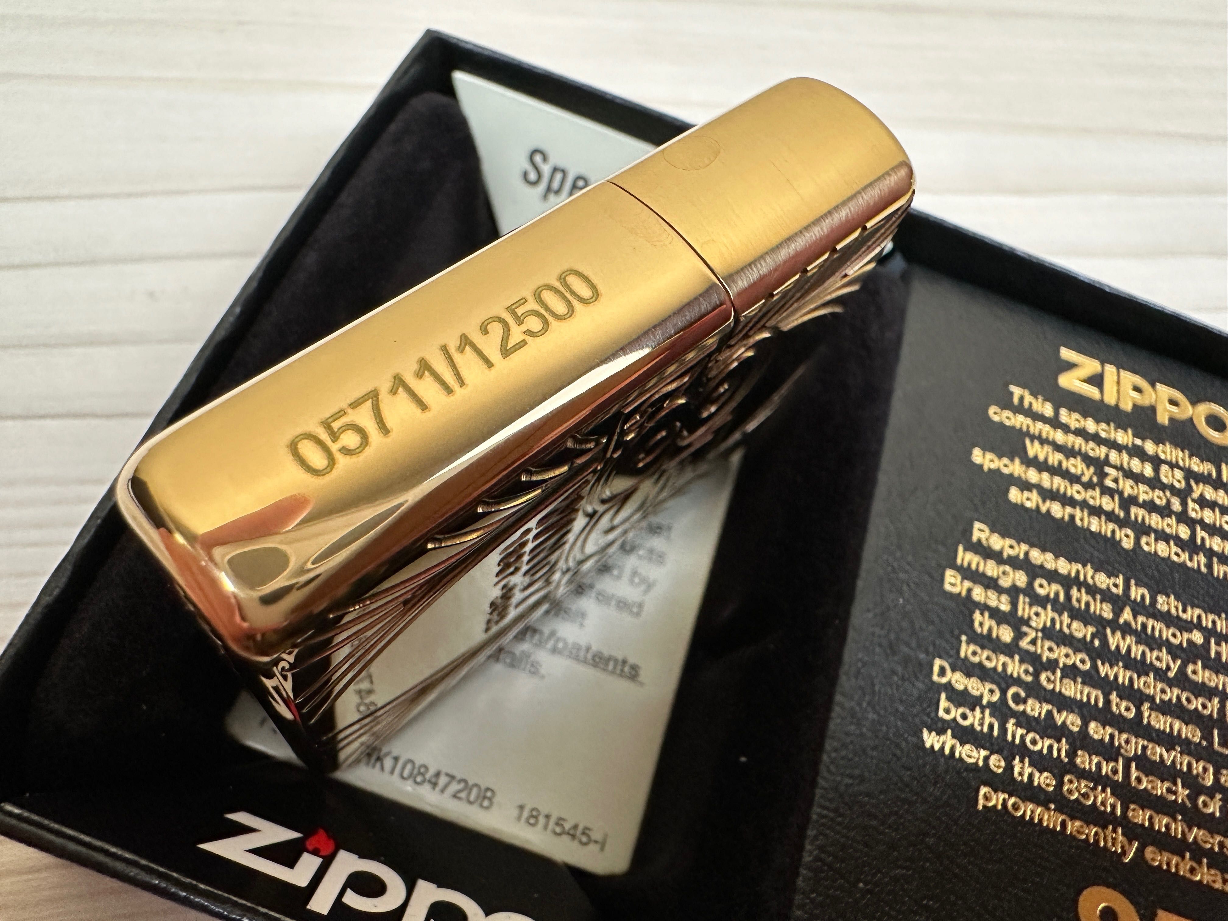Зажигалка Zippo 48413 Windy 85th Anniversary Collectible HPolish Brass