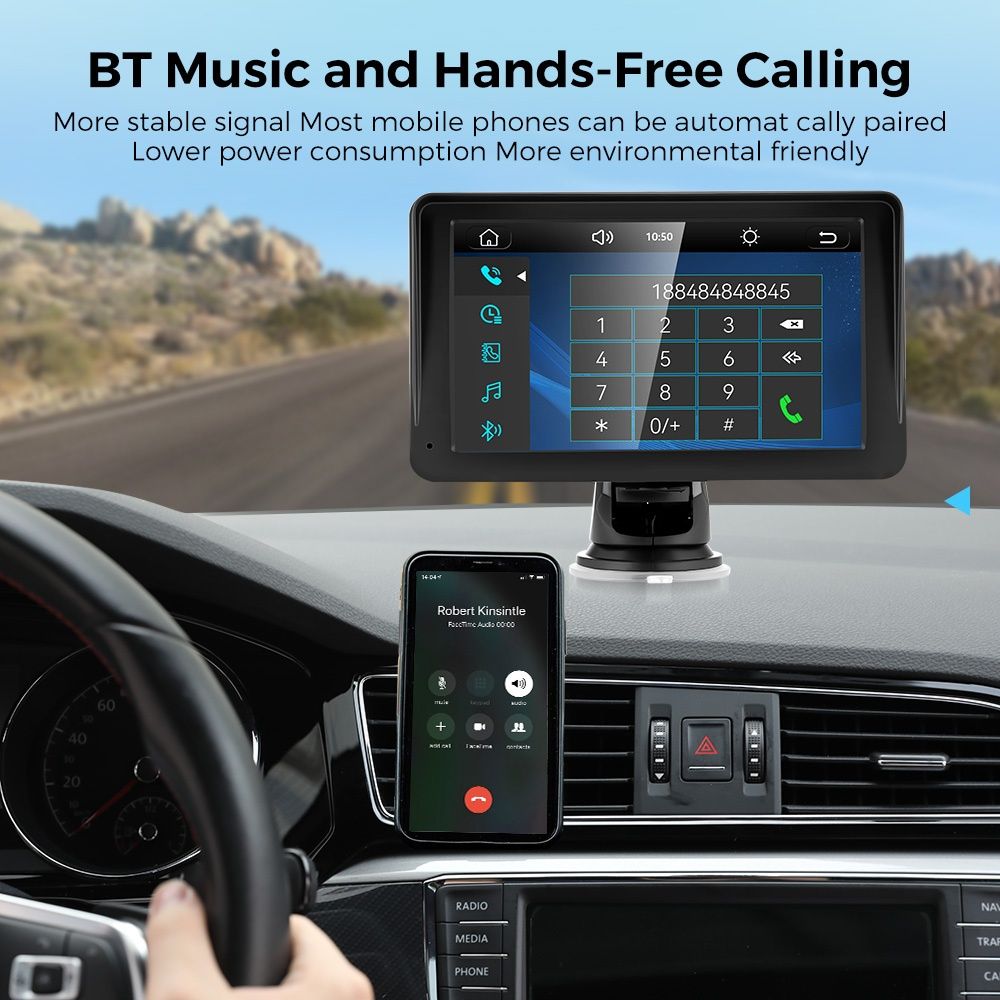 NOWA! Stacja multimedialna CarPlay/Android Auto Ekran 7" BT/USB/TF/AUX