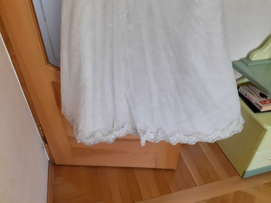 Suknia ślubna XS na niską szczupłą osobę koronka litera A