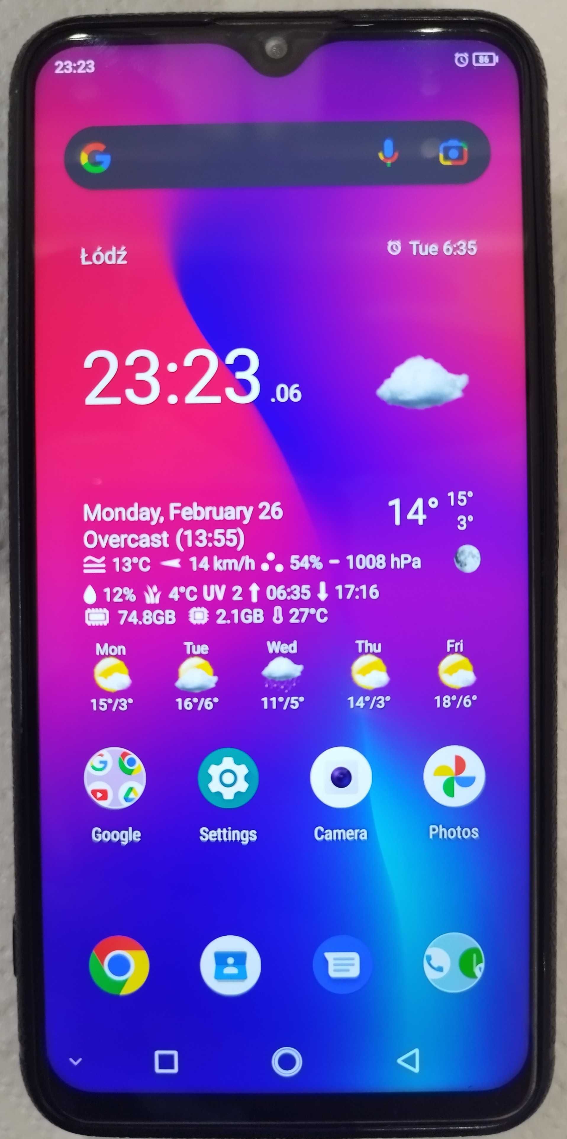 Telefon smartfon Umidigi F1 4/128GB 6.3" 5150mAh dualSIM fast charge