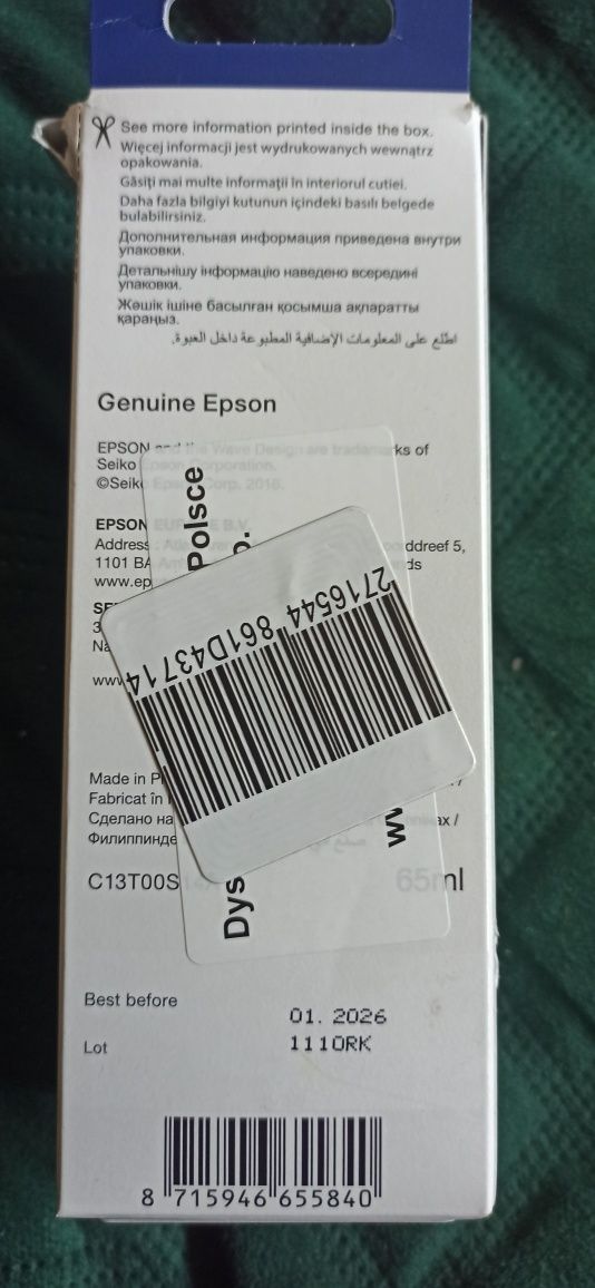 Wkład do drukarki z atramentem Epson