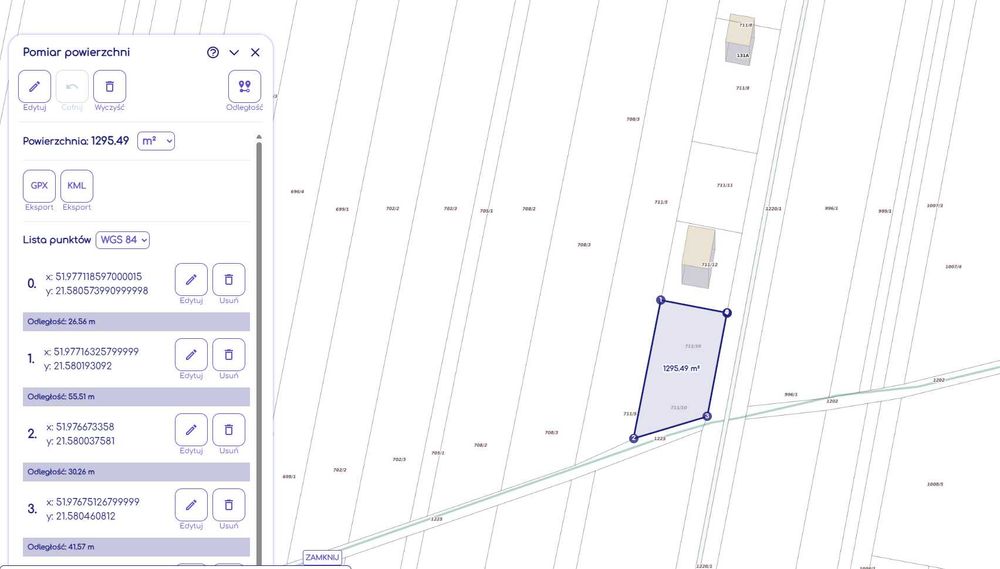 Działka Puznówka 1300m2 media, asfalt