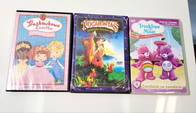 Bajki dvd Truskawkowe ciastko Troskliwe Misie Pocahontas