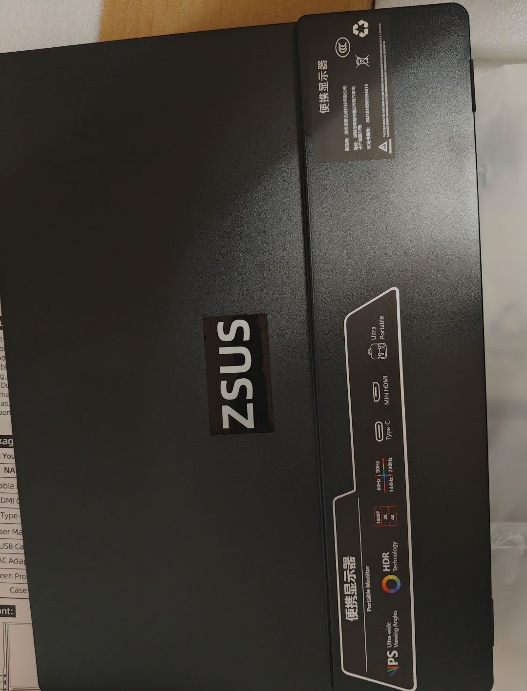 Портативний монітор ZSUS 14A-2K Black