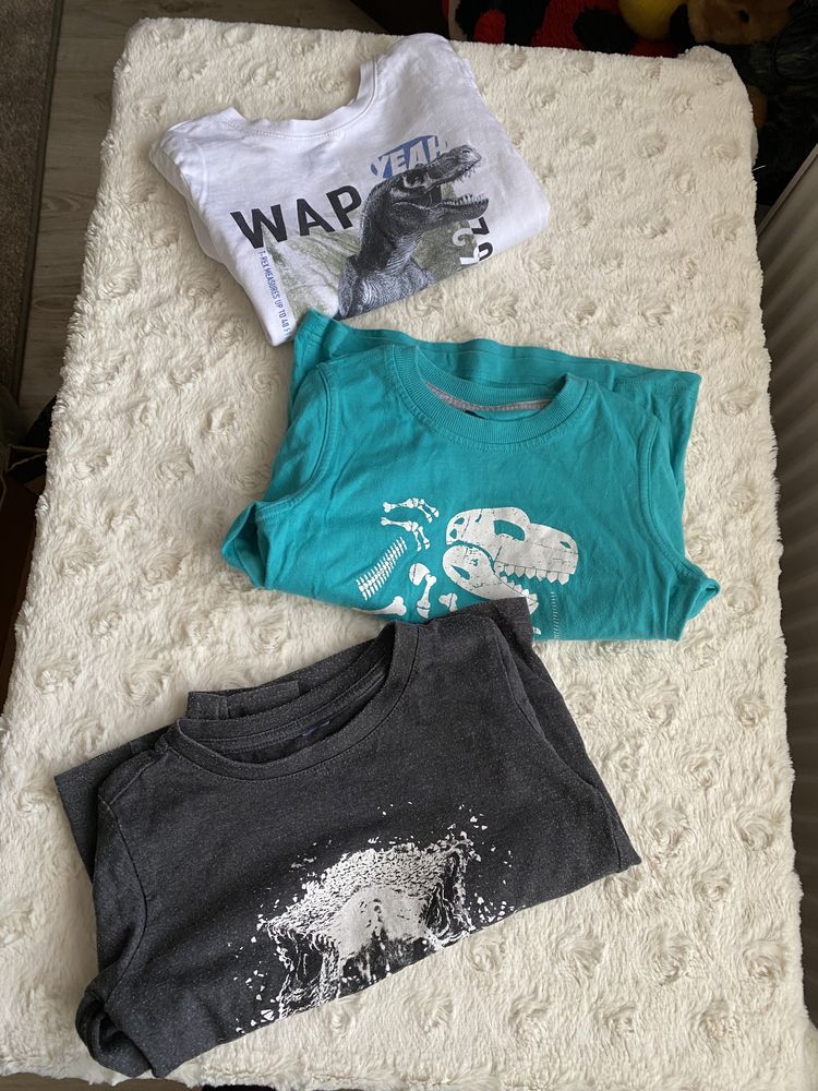 3 bluzeczki z dinozaurami