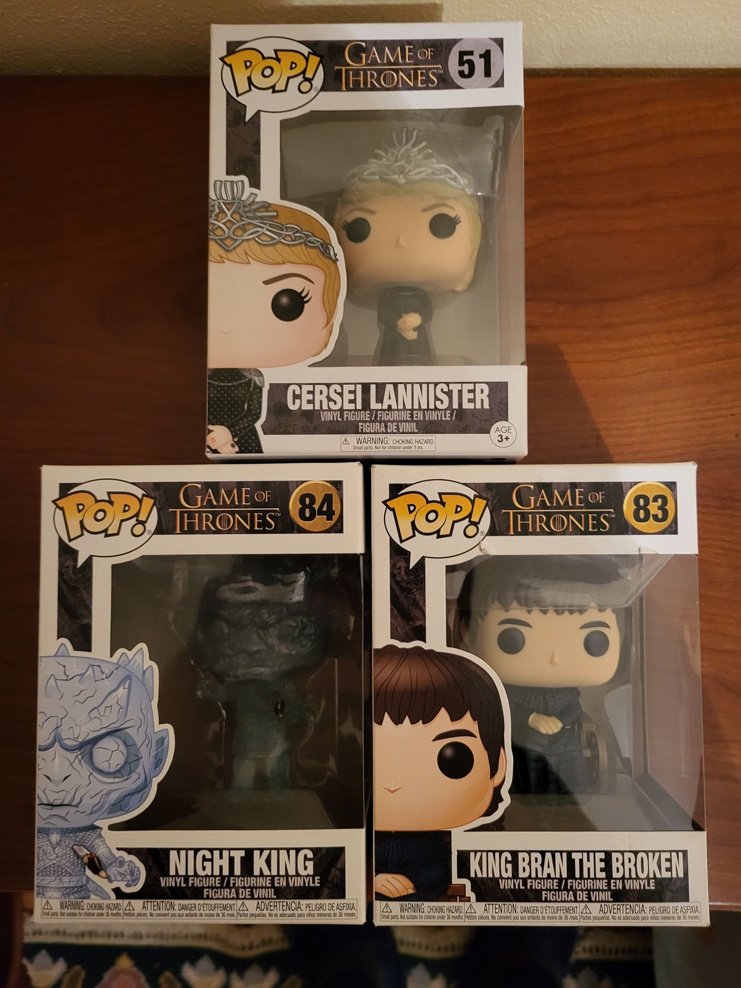 Funko Pop Game of Thrones Cersei Lannister King Bran Night King